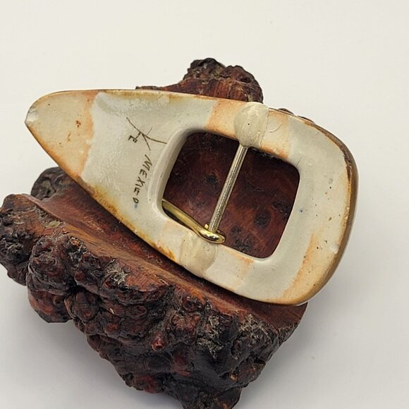 Ken Edwards Tonala Pottery Belt Buckle - Picture 3 of 4